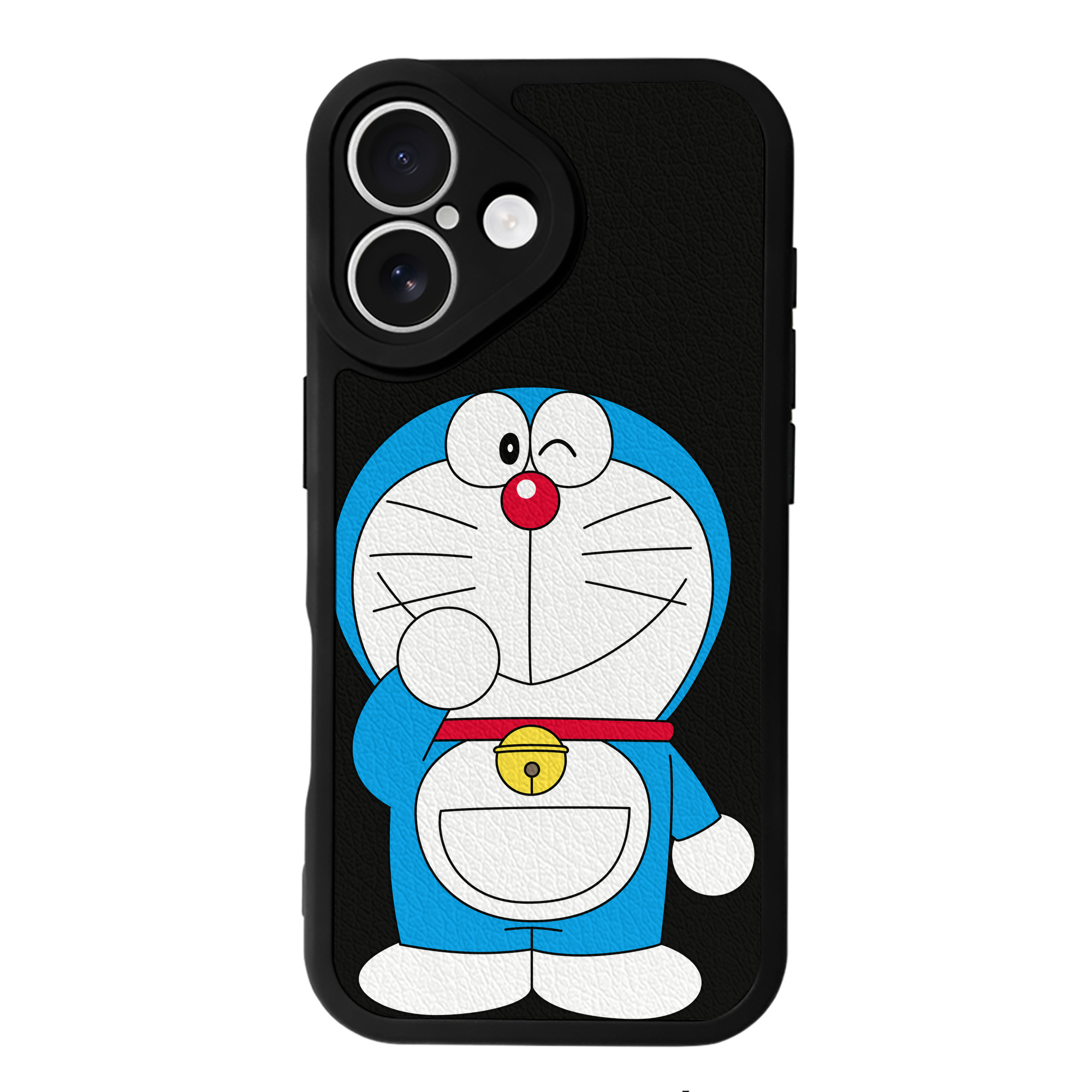 （画像用） ドラえもん Doraemon 【iPhone 16シリーズ対応】シリコンスマホケース（レザー調） 材質：シリコン